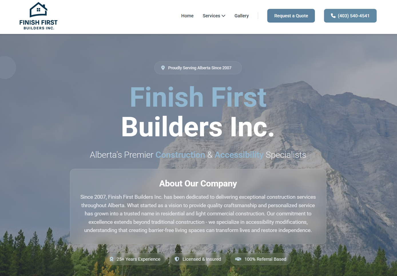 Finish First Builders Inc.